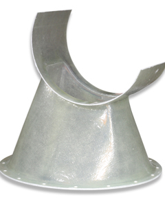 Funnel GRP transparent for silo boot for GRP silos